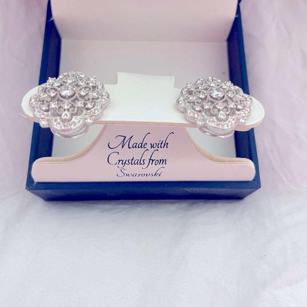 💍Diamond Cut VTG Clip On Earrings